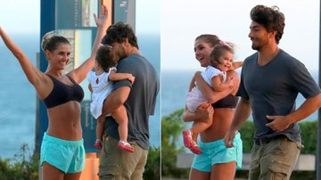 Deborah Secco: diversão com o marido e filha na praia - Delson Silva/AgNews