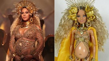 Artista plástico cria boneca de Beyoncé grávida - Getty Images e Marcus Baby/Divulgação