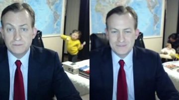 Criança interrompe entrevista da BBC e vira hit na web - Reprodução