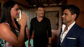 Graciele Lacerda, Rodrigo Faro e Zezé di Camargo - Record TV/Divulgação