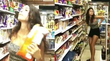 Em supermercado, Thaila Ayala recria com amigo o hit 'Paradinha' de Anitta - Reprodução / Instagram
