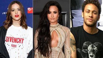 Bruna Marquezine curte comentário em que fãs 'shippam' Neymar e Demi Lovato - Brazil News/ Getty Images/ Instagram