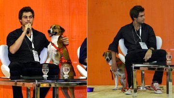 Rafael Vitti leva seu cachorro para a Bienal do Livro - Marcos Ferreira / Brazil News