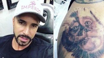 Latino tatua o rosto de seu macaco de estimação - Reprodução/Instagram