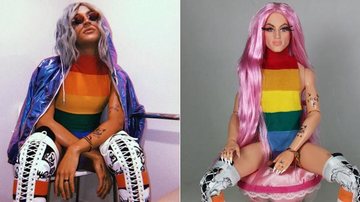 Pabllo Vittar vira boneca drag queen super realista - Instagram e Marcus Baby/Divulgação