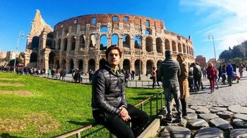 Na Itália, Nicolas Prattes se encanta pelo Coliseu - Reprodução/Instagram