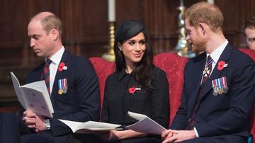 Meghan Markle e os príncipes Harry e William - Getty Images