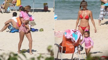 Deborah Secco curte o dia na praia com a família - AgNews