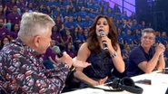Claudia Raia, Miguel Falabella e Boninho - Reprodução/TV Globo