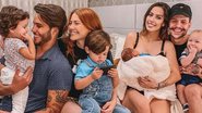 Jonathan Couto e família Poncio posam com Maria Madalena, filha de Letícia Almeida, e param a web! - Reprodução Instagram