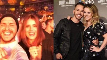 O casal global, Klebber Toledo e Camila Queiroz, curtiu o show do brasileiros no exterior - Reprodução/Instagram/Cesinha