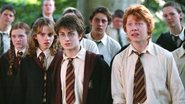 Harry, Rony e Hermione ao encarar o hipogrifo pela primeira vez, no Prisioneiro de Azkaban - Foto/Reprodução