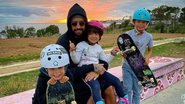 Pedro Scooby dá pista de skate para Dom, Bem e Liz - Reprodução/Instagram