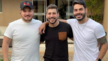 Caio posta foto com Israel e Rodolffo durante gravação - Reprodução/Instagram