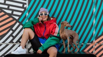 Anitta começa dia com recepção calorosa de seu cachorro e fãs se derretem - Reprodução/Instagram