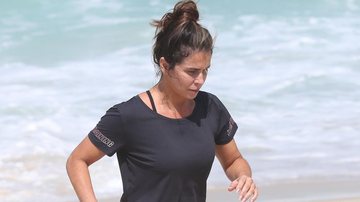 Giovanna Antonelli treinando na praia - Delson Silva/ AgNews
