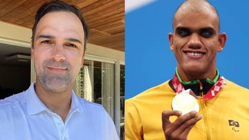 Tadeu Schmidt parabeniza Wendell Belarmino por medalha de ouro - Foto: Instagram/Dean Mouhtaropoulos (Getty Images)