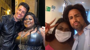 Ator Cauã Reymond e cantora Jojo Todynho se encontram nos Estúdios Globo - Reprodução/Instagram