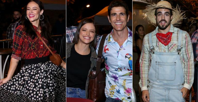 Paolla Oliveira, Reynaldo Gianecchini, Agatha Moreira e Caio Castro se reúnem em festa junina