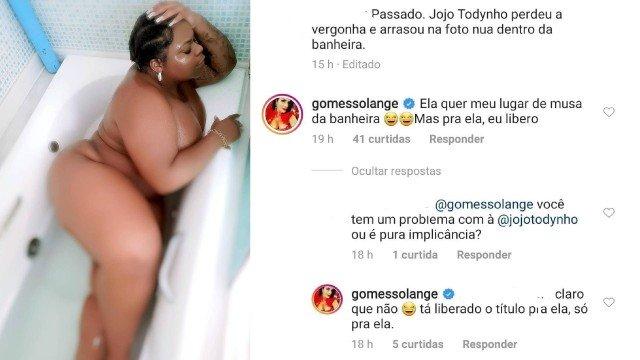 Comentários de Solange Gomes na foto de Jojo Todynho na banheira