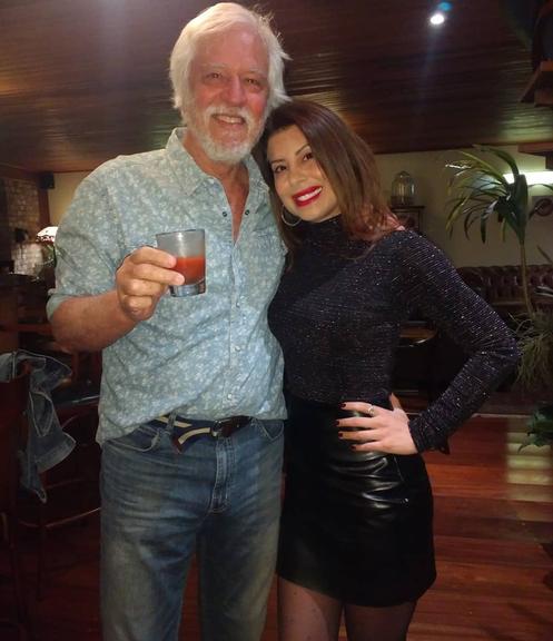 Nuno Leal Maia e Monica Camillo no aniversário do ator