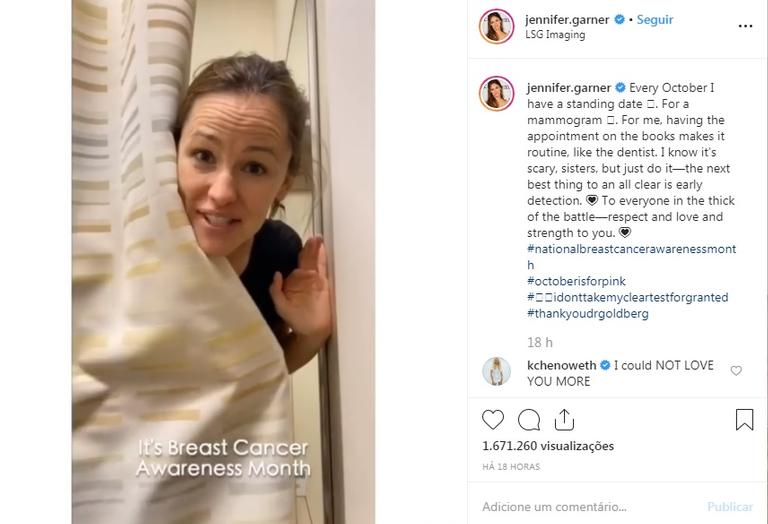 Jennifer Garner faz mamografia 