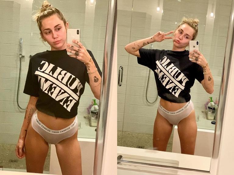 Miley Cyrus compartilha clique ousado nas redes 