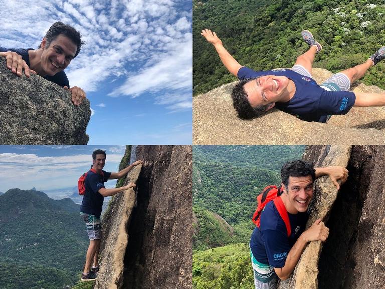 Mateus Solano impressiona seguidores com fotos escalando
