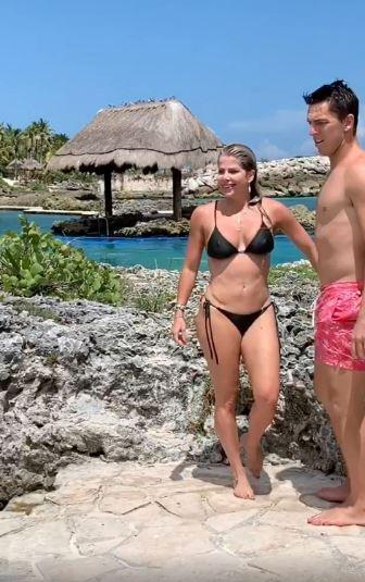 Karina Bacchi e marido compartilham vídeo em Cancún