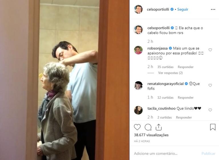 Celso Portiolli compartilha vídeo comovente com fotos da mãe