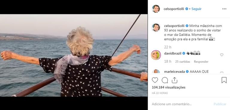 Celso Portiolli compartilha vídeo comovente com fotos da mãe