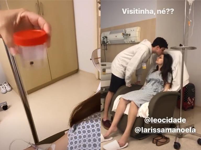 Larissa Manoela mostra pedra retirada em cirurgia