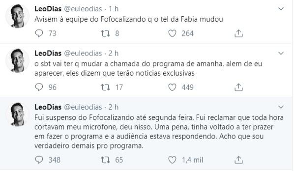 Leo Dias é suspenso do Fofocalizando e desabafa na web
