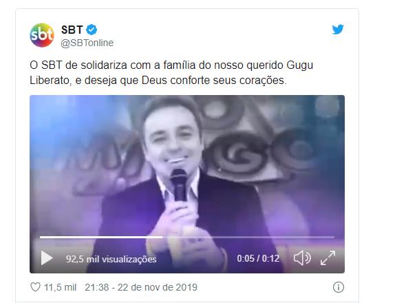 SBT faz vinheta especial em homenagem ao apresentador Gugu Liberato