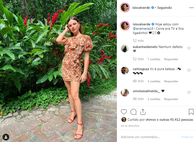 Ana Maria Braga convida Isis Valverde para seu programa e deixa atriz em saia-justa