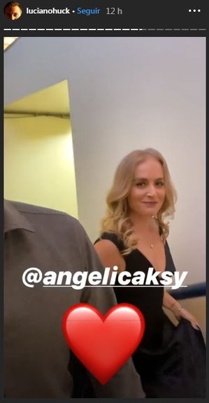 Huck elogia Angélica em seu Instagram