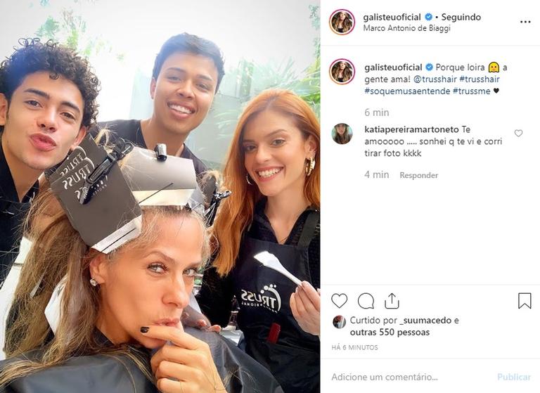 Adriane Galisteu anima fãs ao anunciar que vai ficar loira