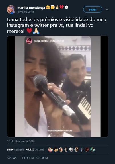 Marília Mendonça defende cantora após caso de racismo