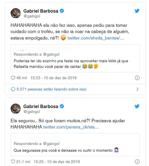 Gabigol defende Rafaella Santos