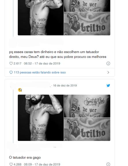 Fãs se surpreendem com erro em tatuagem de Gabigol e detonam