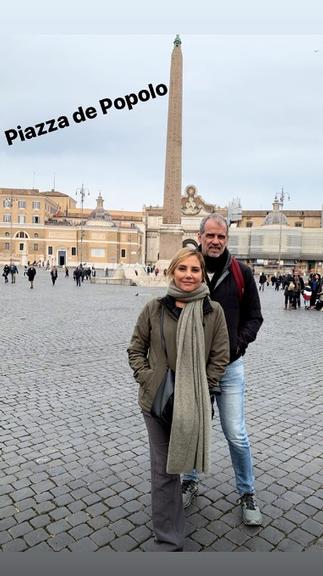 Heloisa Périssé viaja para Roma com o marido