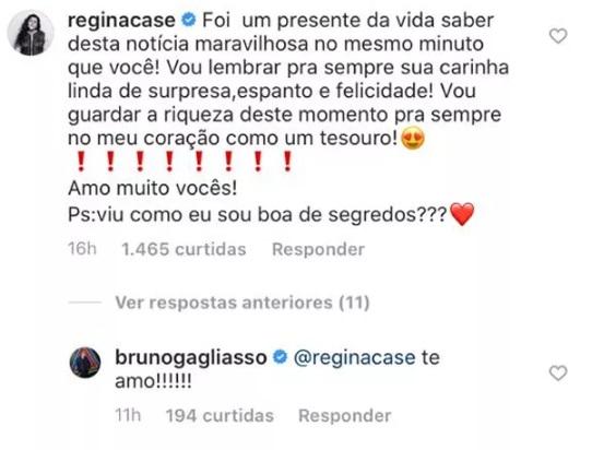 Regina Casé entrega reação de Bruno Gagliasso com gravidez de Giovanna
