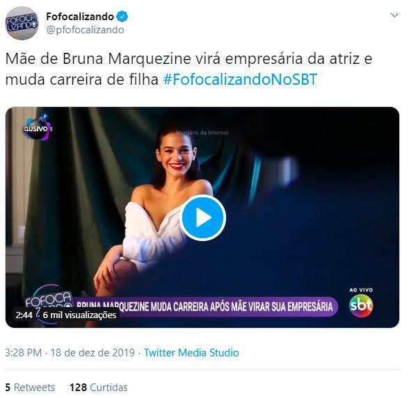 Bruna Marquezine critica programa Fofocalizando