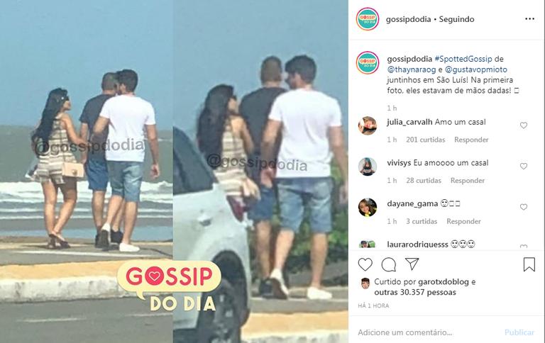 Thaynara OG e Gustavo Mioto são flagrados juntos em São Luís