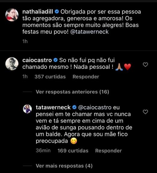 Caio Castro reclama por não ter sido chamado pra festa de Tata Werneck
