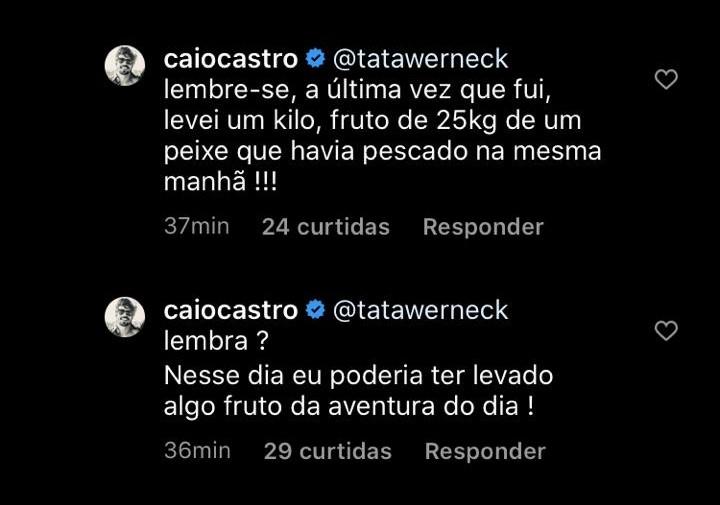 Caio Castro não é convidado para festa de Tata Werneck e reclama em rede social