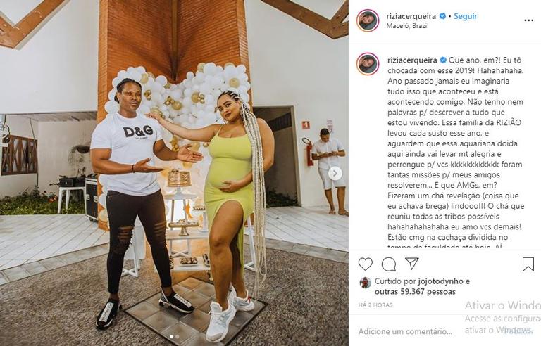 Ex-BBB Rízia Cerqueira revela sexo e nome do seu bebê 