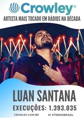 Luan Santa é o artista mais tocado no Brasil segundo a Crowley