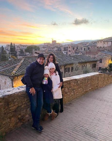 Daniel na Toscana com a família