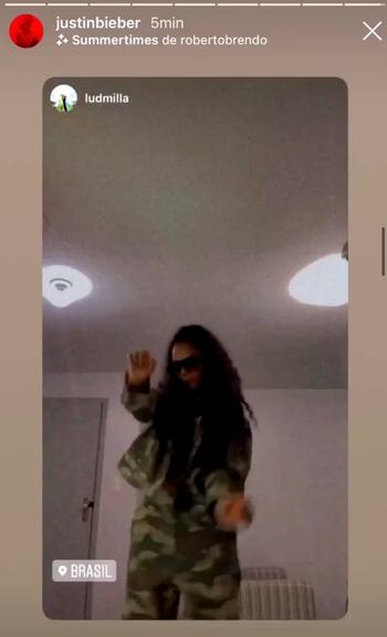 Justin Bieber compartilha vídeo de Ludmilla dançando 
